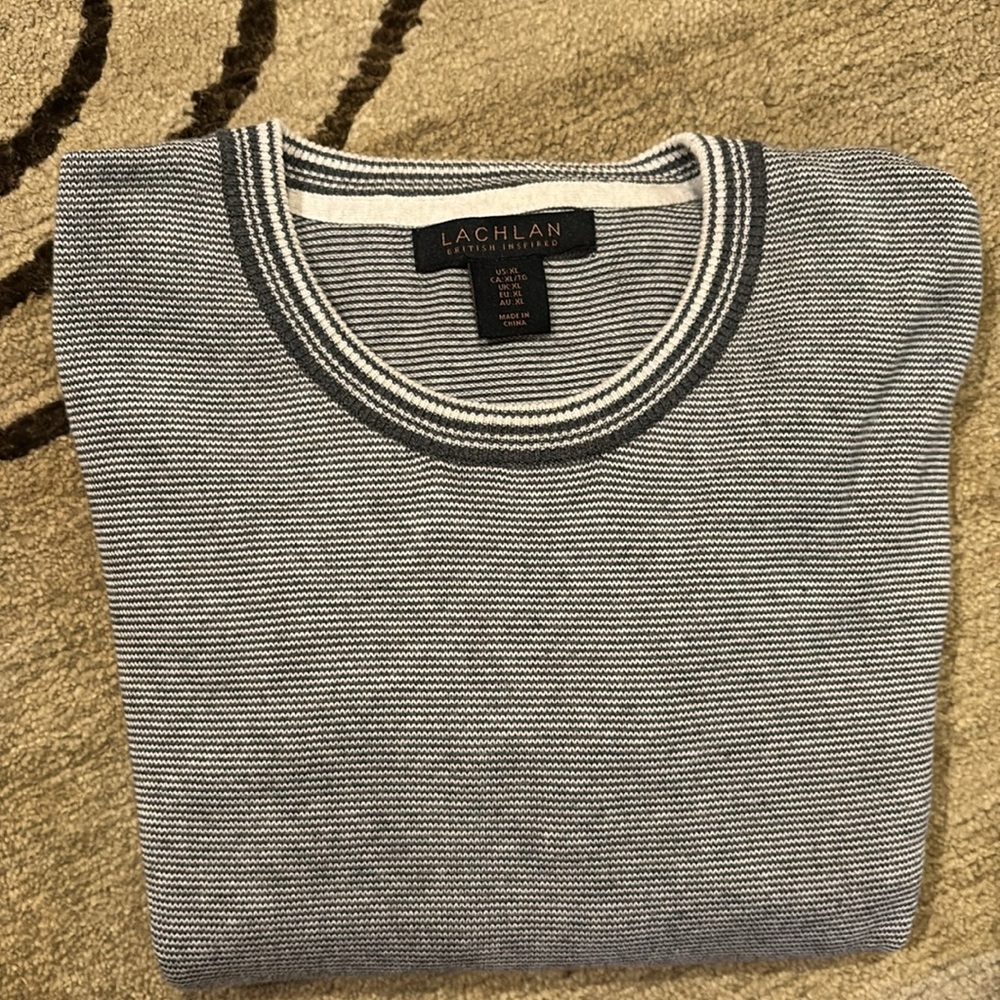 ~Lachlan~ Gray Crewneck Sweater Soft Knit Classic
